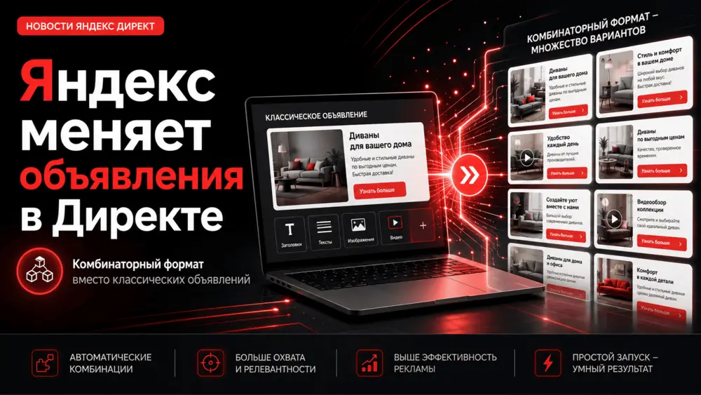 Яндекс меняет объявления в Директе на комбинаторный формат
