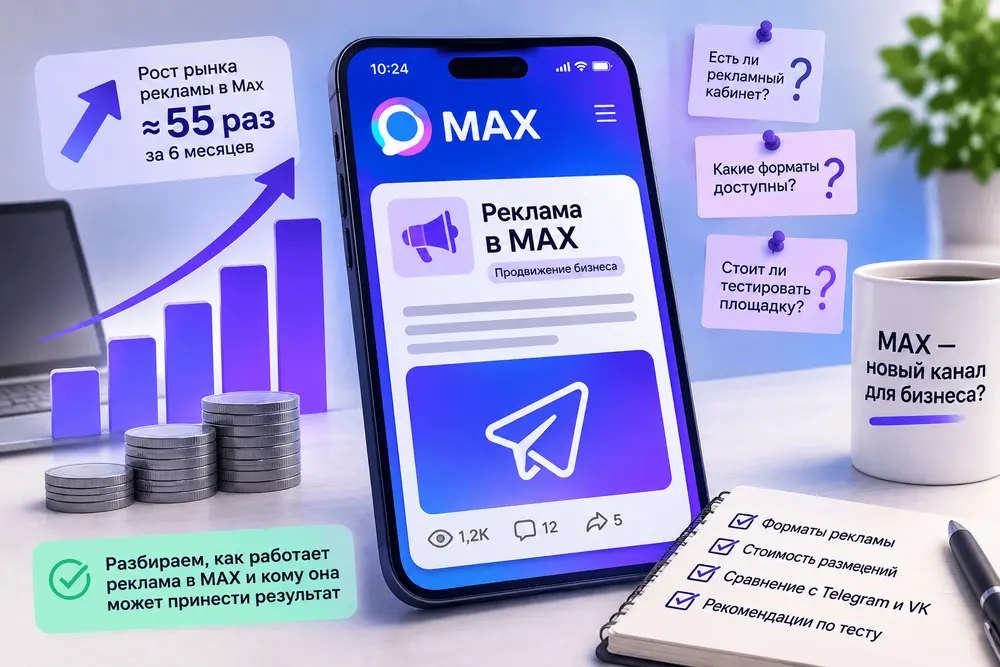 Форматы рекламы в MAX и сравнение с Telegram и VK
