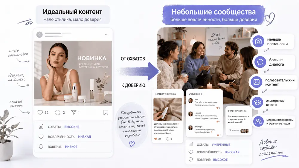 Небольшие сообщества и аутентичный контент для продвижения бренда