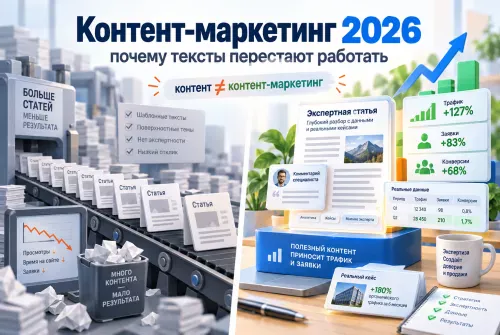 Почему статьи не приносят трафик и заявки в 2026 году