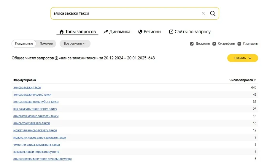 Увеличение доли голосового поиска