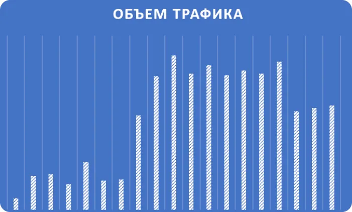 Поисковый трафик на сайт вырос в 9 раза.
