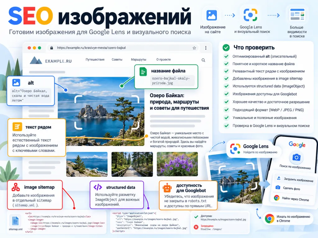 SEO изображений для Google Lens и визуального поиска