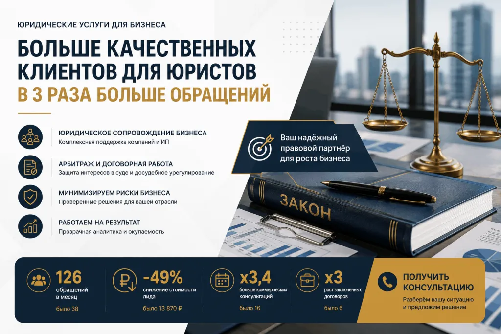 Привлечение клиентов для услуг B2B-юристов Привлечение клиентов для услуг B2B-юристов
