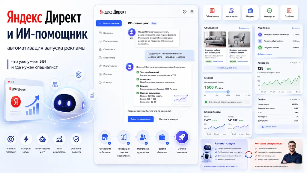 Автоматизация объявлений, аудитории и бюджета в Яндекс Рекламе Автоматизация объявлений, аудитории и бюджета в Яндекс Рекламе