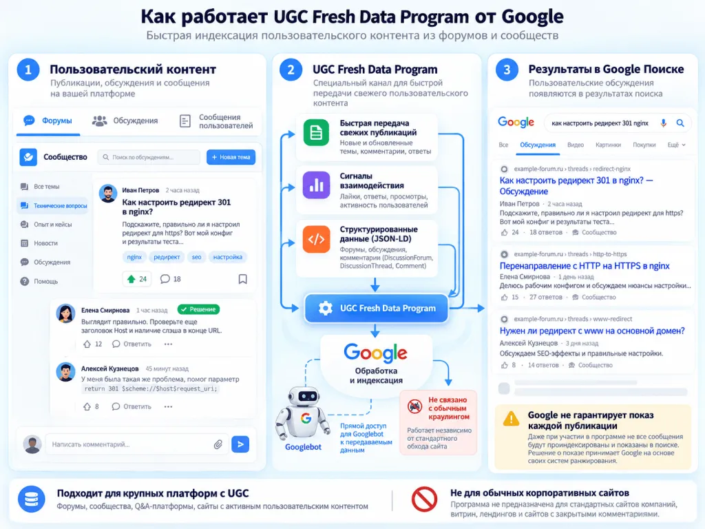 Как работает UGC Fresh Data Program от Google Как работает UGC Fresh Data Program от Google