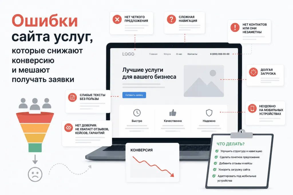 Анализ типичных ошибок сайта Анализ типичных ошибок сайта
