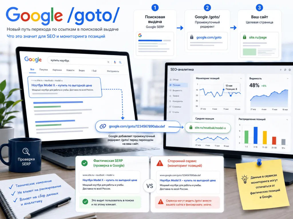 Редирект Google goto в поисковой выдаче и SEO-аналитика Редирект Google goto в поисковой выдаче и SEO-аналитика