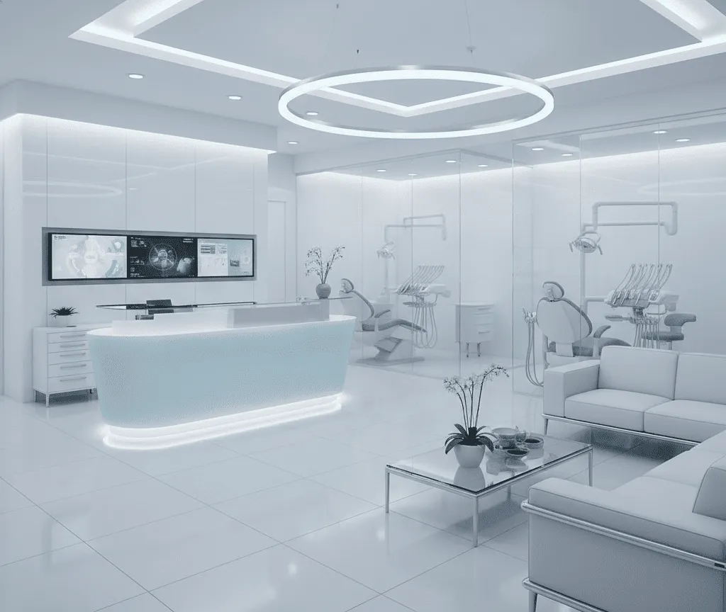 Интерьер современной стоматологической клиники с премиальным оборудованием