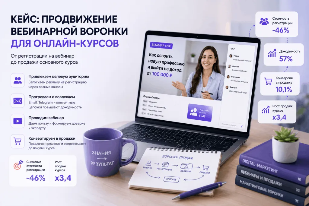Вебинарная воронка онлайнл-школы