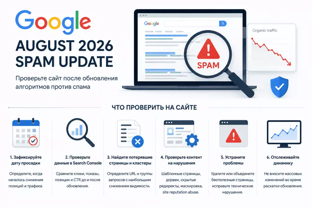Проверка сайта после Google Spam Update 2026 и анализ падения позиций