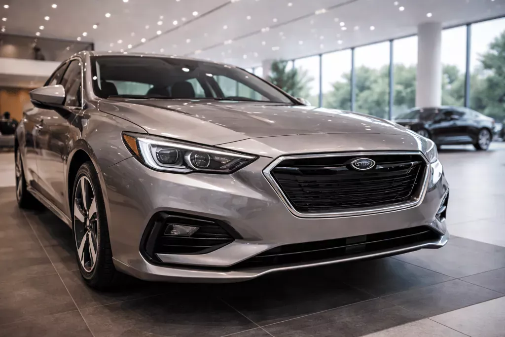 Выставочный зал автодилера с новыми автомобилями