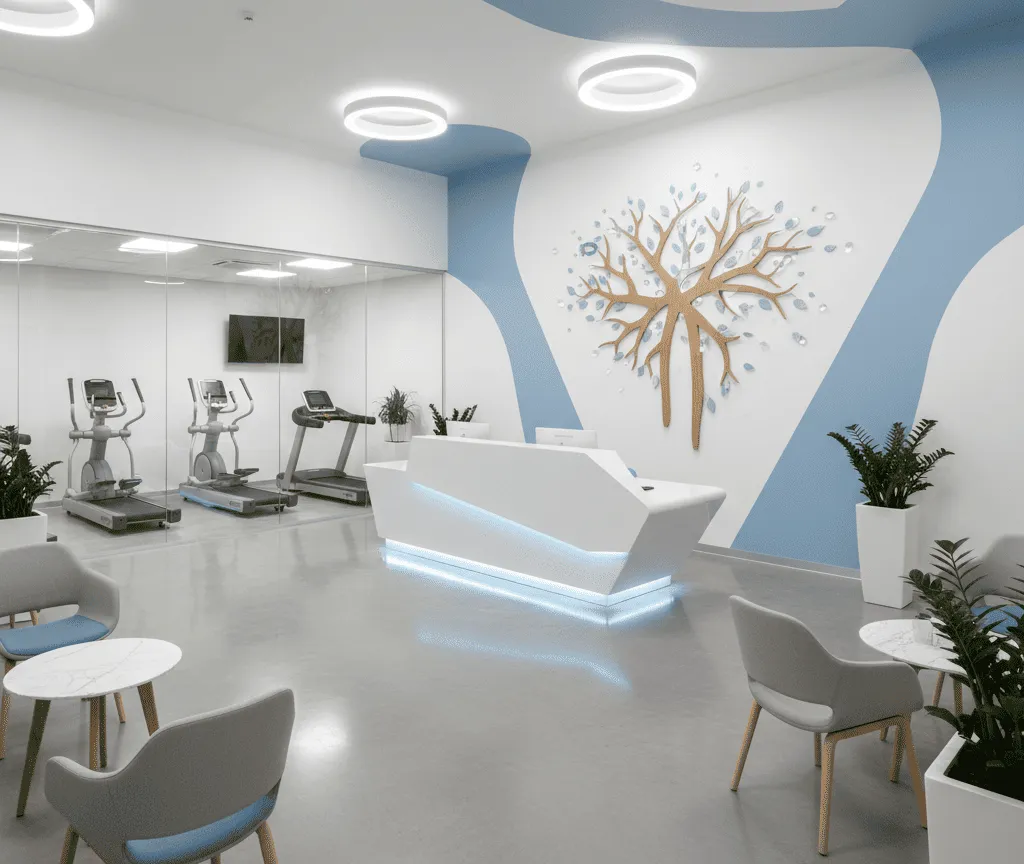 Интерьер современной ортопедической и неврологической клиники