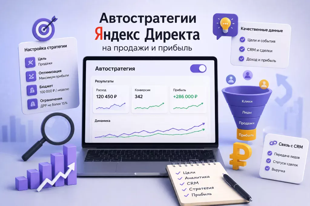 Настройка автостратегий Яндекс Директа на продажи и прибыль