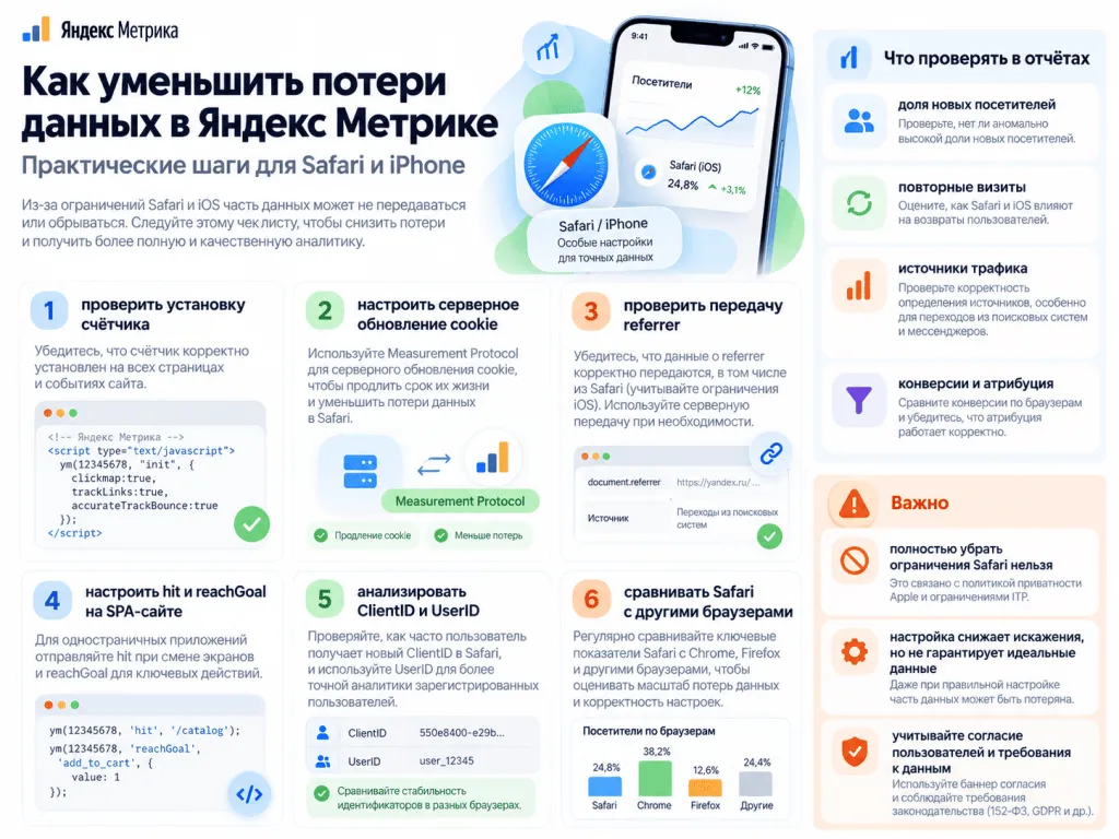 Как уменьшить потери данных в Яндекс Метрике Как уменьшить потери данных в Яндекс Метрике