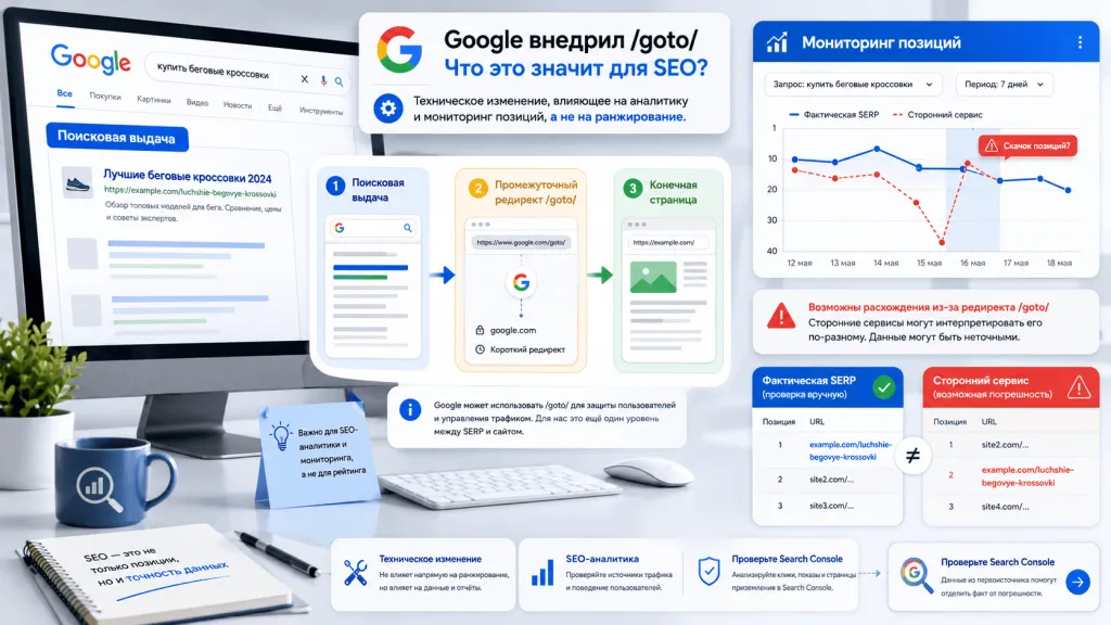 Влияние Google goto на мониторинг позиций сайта Влияние Google goto на мониторинг позиций сайта