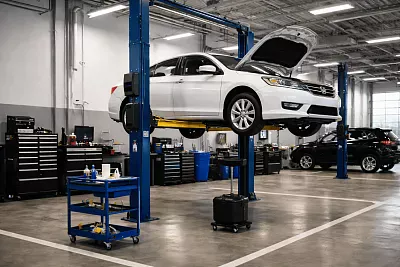 Рекламный креатив автосервиса с акцентом на ремонт фото 3