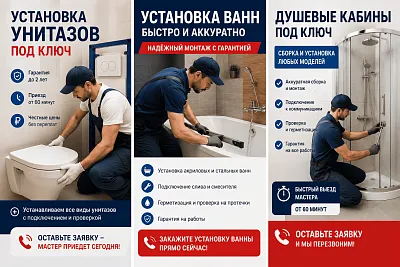 Performance-креатив для рекламы установки унитаза под ключ