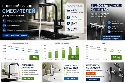 Performance-креатив кухонных смесителей фото 3