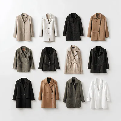 Ассортимент женской верхней одежды в формате товарного каталога