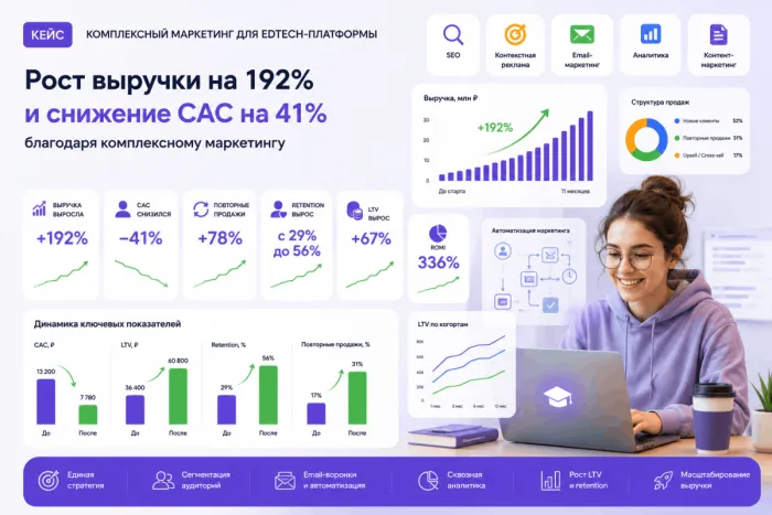Кейс комплексного маркетинга для образовательной платформы 