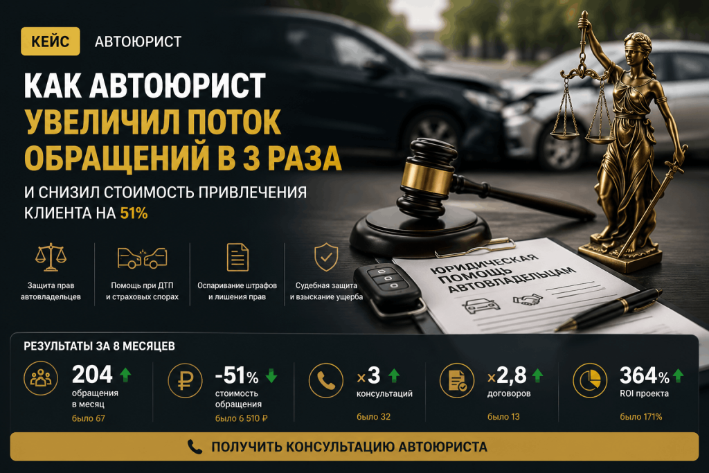 Продвижение услуг автоюриста Продвижение услуг автоюриста