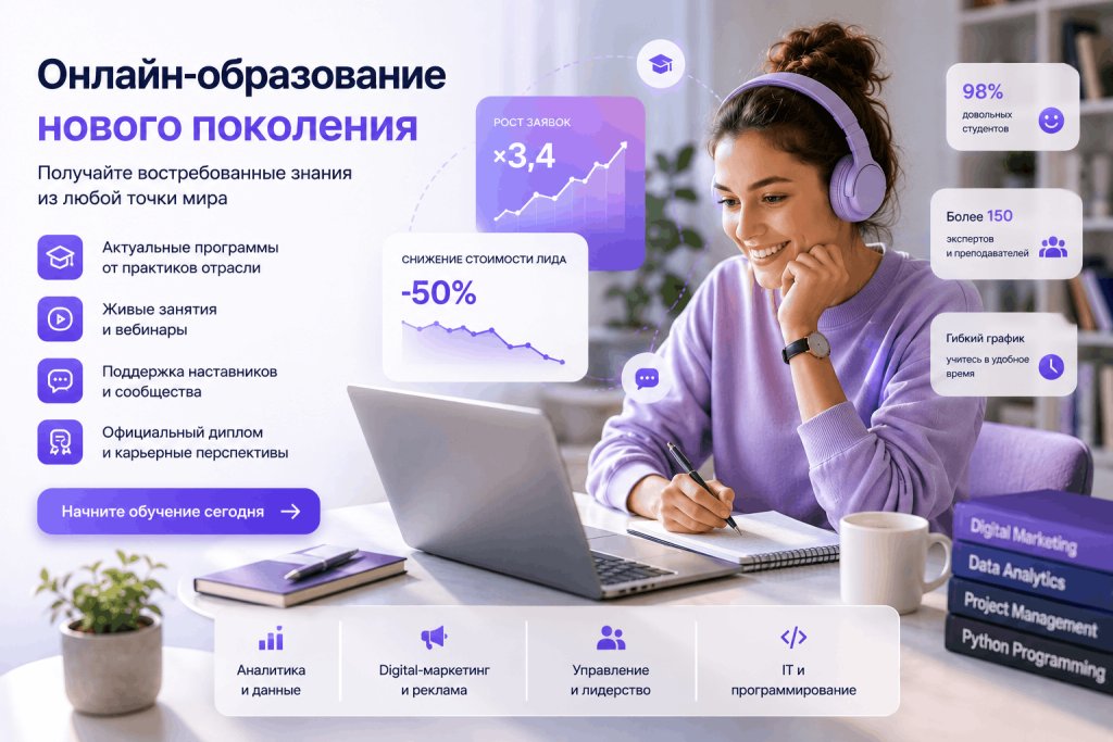 Показатели рекламы дистанционного обучения