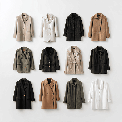 Ассортимент женской верхней одежды в формате товарного каталога