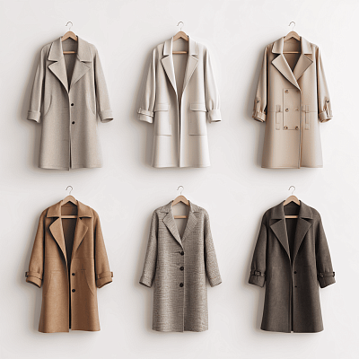 Ассортимент женской верхней одежды в формате товарного каталога