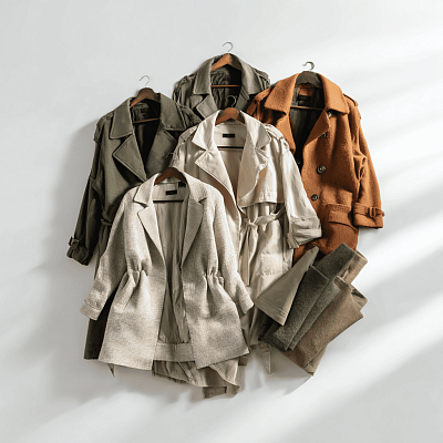 Ассортимент женской верхней одежды в формате товарного каталога