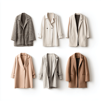 Ассортимент женской верхней одежды в формате товарного каталога